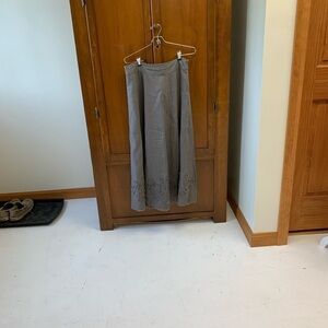 COPY Soft Surroundings 💯 linen petite medium maxi skirt taupe L-35in coastalchic